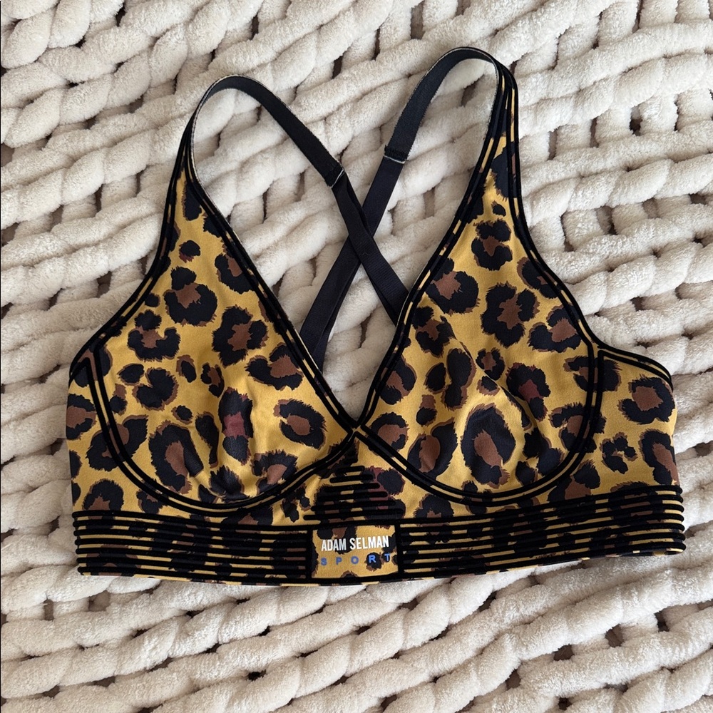 Adam Selman Leopard Print Bralette